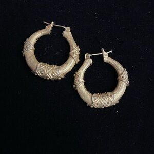 Vintage Monet Indian Style Hoops